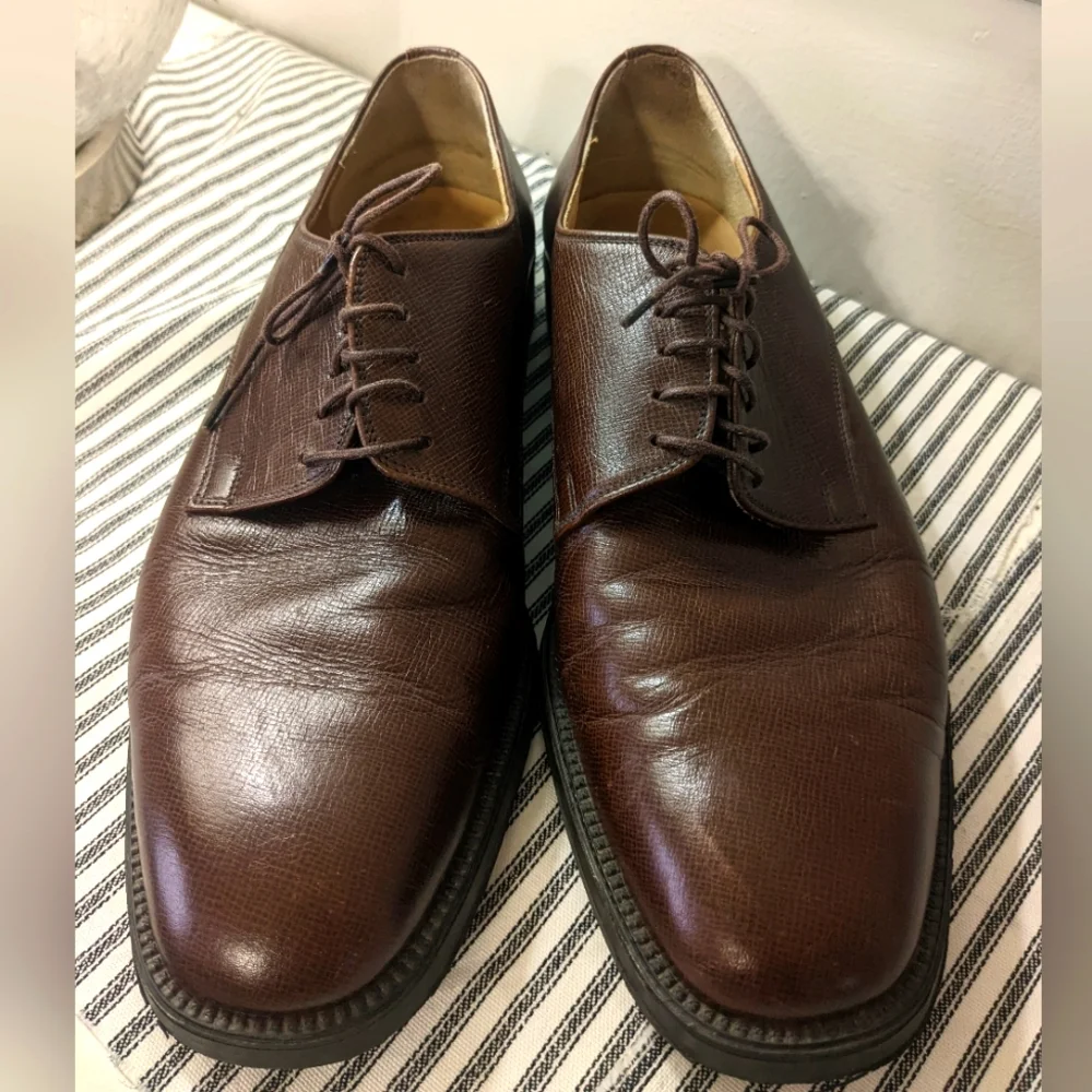 Brooks Brothers Men's Brown Leather Oxfords Salinger Size 9‎